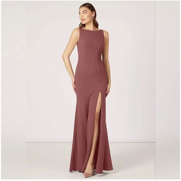Azazie Dresses & Skirts - Azazie Rogue in Desert Rose Maxi Length Bridesmaid Dress